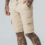 Bermuda Cargo Caramelo Sarja Masculina Rock e Soda
