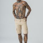 Bermuda Cargo Caramelo Sarja Masculina Rock e Soda