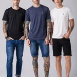 Kit  3 Camisetas  Masculina Rock e Soda