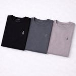 Kit  3 Camisetas  Masculina Rock e Soda