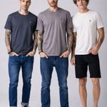 Kit  3 Camisetas  Masculina Rock e Soda