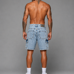 Bermuda Jeans Reta Cargo Street Rock&Soda