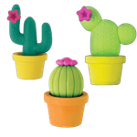 Borracha Plástica Colorida Formato de Cactos - Tilibra