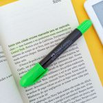 Caneta Marco Texto Gel SuperSoft (Amarelo, Rosa e Verde) - Faber-Castell
