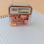 Prendedor de Papel 19mm Rose Gold 12 Unidades - Tilibra