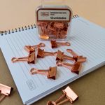 Prendedor de Papel 19mm Rose Gold 12 Unidades - Tilibra