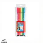 Caneta Hidrográfica Média Pen 68 Neon 6 Cores - Stabilo
