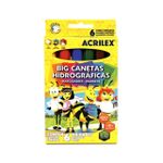 Caneta Hidrográfica Jumbo 6 Cores (Canetinha) Lavável - Acrilex
