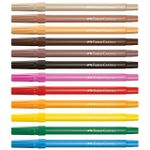 Caneta Hidrográfica Lavável 12 Cores - Faber-Castell
