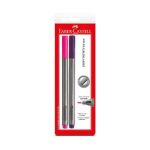 Caneta Hidrográfica Grip Fine Pen 0.4 mm com 2 cores - Faber-Castell