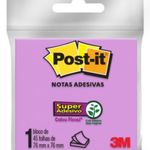 Bloco Adesivo Post-It com 76mm x 76 mm 45 Folhas 3M