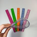 Régua 30 cm Flexível Colorida - Waleu