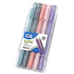 Caneta Esferográfica BPX 0.7 mm Kit com 5 Cores (Azul, Preto, Rosa, Roxo e Vermelho) - Cis