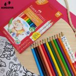 Lápis de Cor Jumbo Triangular  12 Cores  Faber-Castell