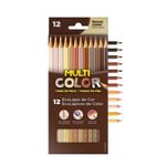 Lápis de Cor Tons de Pele 12 Cores - Multicolor