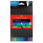 Lápis de Cor Supersoft Cores Frias 15 Cores  - Faber-Castell