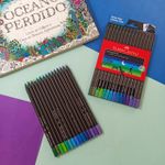 Lápis de Cor Supersoft Cores Frias 15 Cores  - Faber-Castell