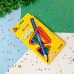 Lápis de Cor Giga 12 Cores Triangular Longo Amarelo- Ecole