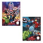 Caderno Colegial Quadriculado Matemática 1x1 Avengers Vingadores 40 Folhas 18,7 x 24,5 cm - Tilibra