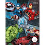 Caderno Colegial Quadriculado Matemática 1x1 Avengers Vingadores 40 Folhas 18,7 x 24,5 cm - Tilibra