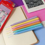 Caneta Hidrográfica Vai e Vem 6 Cores Tom Pastel - Faber-Castell