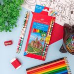 Lápis de Cor 10 Cores + 2 Lápis Bicolor - Faber-Castell