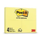 Bloco Adesivo Post-It 38x50 4 blocos Amarelo 657- 3M