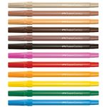 Caneta Hidrográfica 12 Cores Caras e Cores Lavável - Faber-Castell