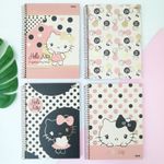 Caderno Espiral Capa Dura Universitário 1 Matéria Hello Kitty 20 x 27,5 cm 80 Folhas - São Domingos