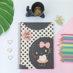 Caderno Espiral Capa Dura Universitário 1 Matéria Hello Kitty 20 x 27,5 cm 80 Folhas - São Domingos