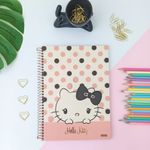 Caderno Espiral Capa Dura Universitário 1 Matéria Hello Kitty 20 x 27,5 cm 80 Folhas - São Domingos