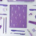 Caderno Colegial 1 Matéria Lavender 17,9 x 24,1 cm - São Domingos