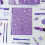 Caderno Colegial 1 Matéria Lavender 17,9 x 24,1 cm - São Domingos