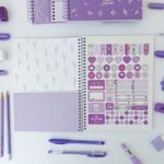 Caderno Colegial 1 Matéria Lavender 17,9 x 24,1 cm - São Domingos
