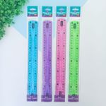 Régua Colorida 30 cm Flexível (Azul, Rosa, Lilás e Verde) - Onda
