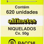 Alfinete Aço Niquelado N°29 com 620 unidades 50g - Bacchi