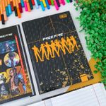 Caderno 1/4 Free Fire Colorido Brochura Costurado Capa Dura 14 x 20 cm 80 Folhas - Tilibra
