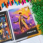 Caderno 1/4 Free Fire Colorido Brochura Costurado Capa Dura 14 x 20 cm 80 Folhas - Tilibra