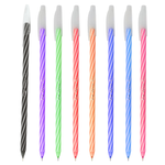 Kit Caneta Esferográfica Colorida Spiro Tradicional Ponta Agulha 0.7 mm 8 cores - CIS