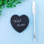 Kit 1 Caneta BRANCA Gel Trigel Cis + 1 Bloco de Notas Adesivo PRETO 50 Folhas