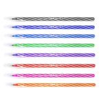 Kit Caneta Esferográfica Colorida Spiro Tradicional Ponta Agulha 0.7 mm 8 cores - CIS