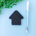 Kit 1 Caneta BRANCA Gel Trigel Cis + 1 Bloco de Notas Adesivo PRETO 50 Folhas