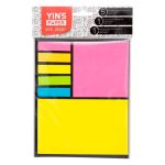 Bloco Adesivo Colorido Kit com 7 Unidades - Yins