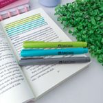 Caneta Marca Texto Grifpen Cores Novas (Cinza, Verde Água e Verde Folha) - Faber-Castell