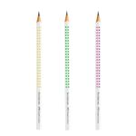 Lápis Preto Grafite N° 2 Triangular EcoGrip Branco com Grip Neon Unidade - Faber-Castell