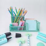 Organizador Porta Lápis de Metal Tom Pastel - Interponte