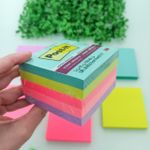 Bloco Adesivo Post-It Cubo 5 Cores Neon 76 mm x 76 mm 450 Folhas - 3M