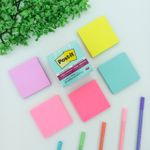 Bloco Adesivo Post-It Cubo 5 Cores Neon 76 mm x 76 mm 450 Folhas - 3M