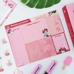 Kit Bloco de Anotações Destacável Minnie com 5 Bloquinhos de 20 Folhas - DAC