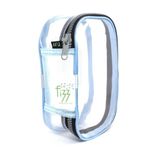 Estojo Box Cristal Transparente 100 Pens sem Divisórias Azul Claro - Fizz